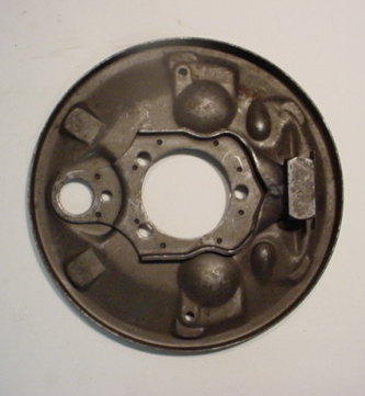 Brake Drum, Backing Plate w/o Adj. Holes, Front, 66-67, Used German