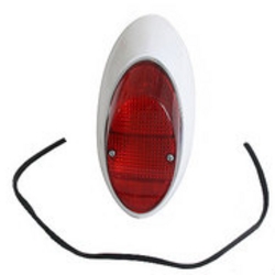 Tail Light Assembly Complete w/ Red Lens, Left, 62-67