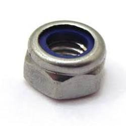 Oil Pump Nut, Blue Nylock Seal, 6mm Stud, 46-67, Each