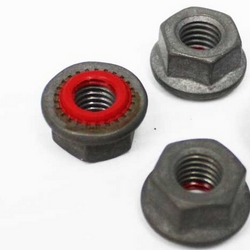 Hex Nut, 8mm Wide Flange, Red Face Seal for Oil Pump Studs, 68-79, German Elring, Each