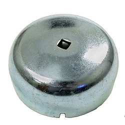 Wheel Bearing Cap, Left w/ Square Speedo Hole, 49-65