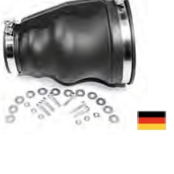 Axle Boot, w/ Screw Clamps & Hardware Kit, 61-68, German