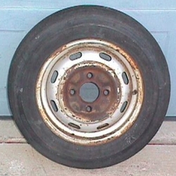 Wheel, Spare, w/ Used Tire Mounted, 15