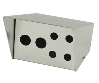 Switch Mount Box, Brushed Aluminum, w/ 2 Large & 4 Small Holes
