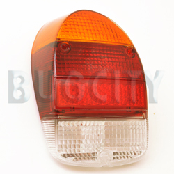 Tail Light Lens, Red & Euro Amber Reverse Back-Up, L/R, 68-70, Hella German