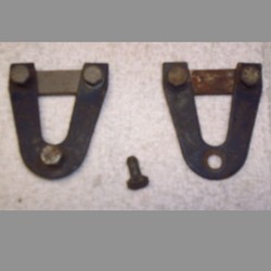 Decklid, Install Hardware, Threaded Nut Plate & Reinforcement w/ Bolts, 53-79, Used German
