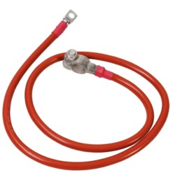 Battery Cable, Positive Red w/o regulator wire till 66, German