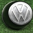 Wheel, Center Cap, w/ VW Logo, Black Plastic, 78mm, for ET 41 Wheels, Nos Oem VW