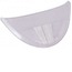 License Light Lens, Clear Frosted Plastic, 53-57, Oem Vw German Hella