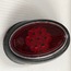 Tail Light Housing, w/ Glass Lens, Chrome Ring,  Reflector & Spring Clip, Right, 55-61, Used German Hella